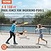 VEVOR Pool Fence, 4 x 108 FT Pool Fences for Inground Pools, Removable Safety Pool Fencing, Easy DIY Installation Swimming Pool Fence, 340gms Teslin PVC Pool Fence Mesh Protects Kids and Pets