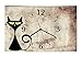 Produktbild LAUTLOSE Designer Wanduhr Katze beige braun lustig modern Dekoschild Abstrakt Bild 39 x 25cm
