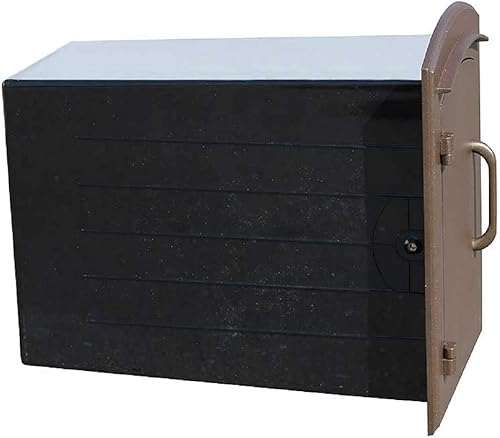 Miniatura 2 de Qualarc MC-1402-BLK Manchester Fleur De Lis Logo Puerta Columna Mount Buzón Sin Bloqueo Negro