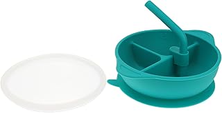 ERINGOGO 1 Pieza Plato de comida de silicona anti-caza tazones de succión cuencos de silicona cuenco para tazones de arroz para bochas Verde