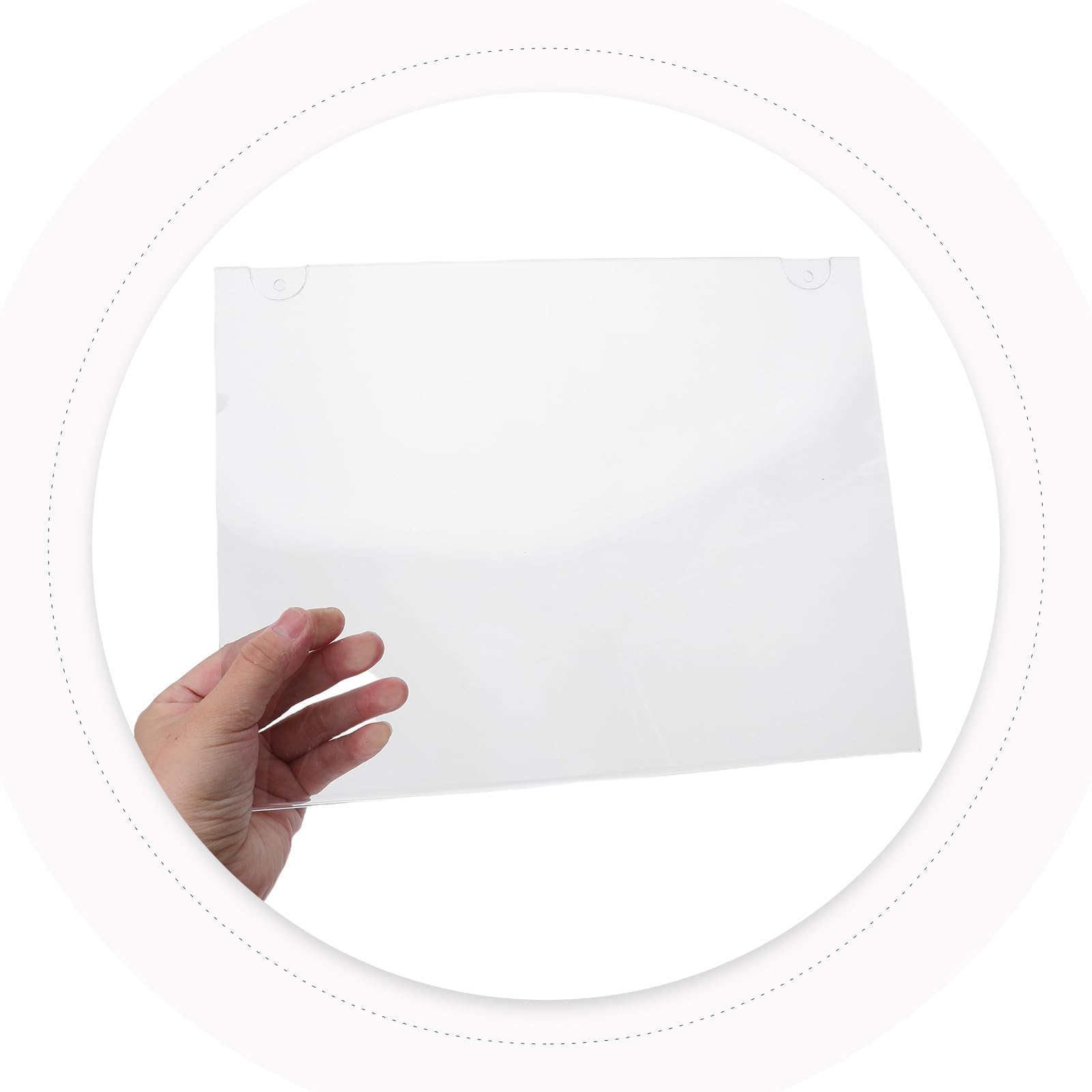 3 Stück Acryl Wandhalter 28x22cm Transparenter Wandmontierter Schildhalter für Speisekarten Restaurants und Büros