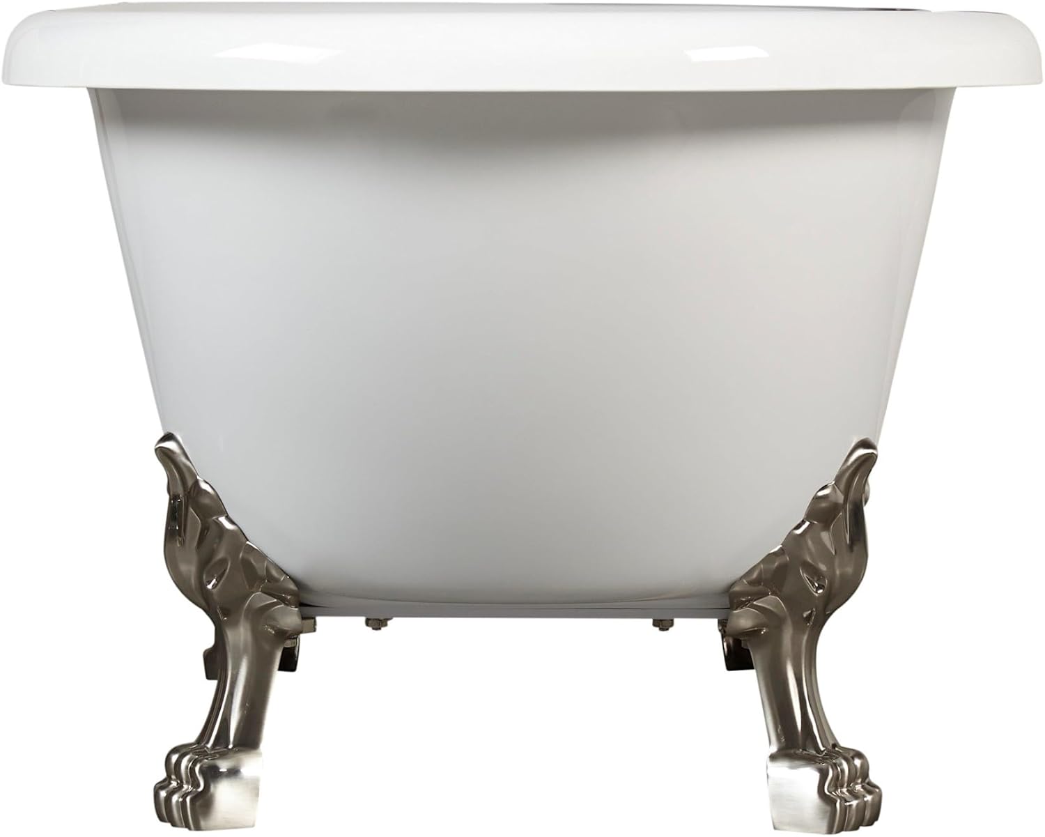 Signature Hardware 479955 Audrey 59" Acrylic Clawfoot Tub with Integrated Overflow, Lion Paw Feet and Tap Deck - Less Drain Assembly