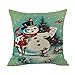 Produktbild Frohe Weihnachten Kissenbezug Platz Kissenbezug Home Decor YunYoud Muster Kissenhülle Leinen Kissenbezug dekorative Haushalt Wohnen Heimtextilien Bettwaren Sofa Home Decor