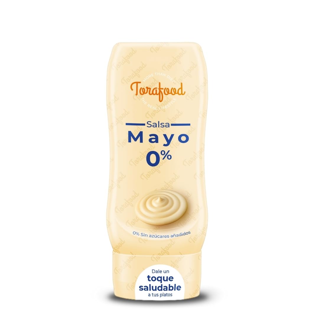 Salsa Zero Mayo 330ml | 0% Azúcares Añadidos | Cremosa, Suave y Deliciosa | Ideal para Recetas Saludables | Torafood