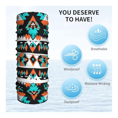 Western Southwest Tribal Ethnic Aztec Pattern Neck Gaiter Face Mask Scarf Bandana Head Wrap Uv Protection Balaclava For Sports4