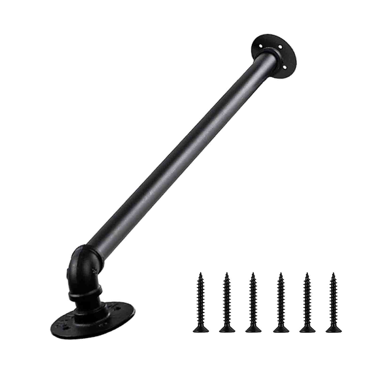 Main courante de rampe d'escalier en tube galvanisé noir mat 1 à 4 pi