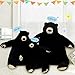 SNOWOLF Djungelskog Bear Giant Simulation Bear Toy Stuffed Animal Plush Doll Huge Cuddly American Wildlife Black Bear for Home Decoration Valentine's Birthday Gift, 31.5 in/ 80cm, Black