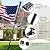 Barcetine Flag Pole Kit with 3x5 US Flag - Includes 5ft Heavy Duty Tangle Free Flagpole,Weather Resistant 3x5 Embroidered American Flag,Aluminum Holder Bracket,for Outside House,Porch,Outdoor