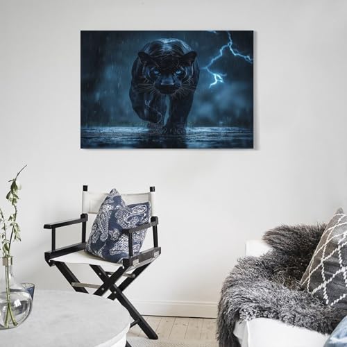 Impression sur toile léopard moderne suspendre 50x75cm