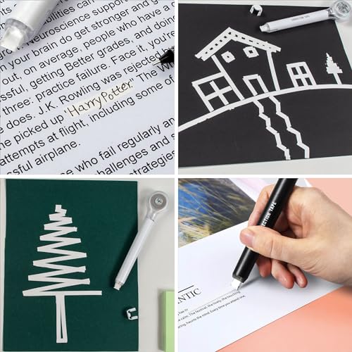 Stationery Island Cinta Correctora Roller Paquete de 4, Cintas Corrector Compact Corrección de Oficina Hogar Material Escolar y Papeleria para Estudiante Niño Adulto Oficinista 6mx5mm - imagen 5