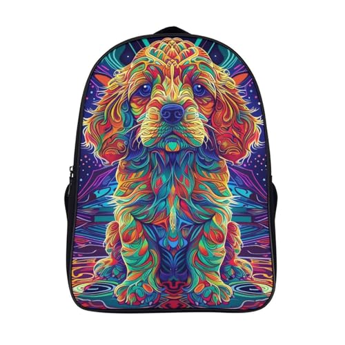 Mochila escuela universitaria impermeable Poodle que evita golpes en tu portátil 40x28cm