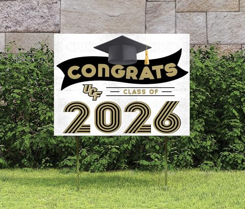 KH Sports Fan UCF Knights Congrats Class of 2026 Graduation Yard Sign, 18x24