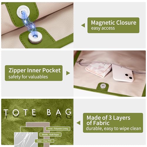 Image of KALIDI PVC Tote Women Weekender Bag Large Shopper Handbag Oversize Shoulder Travel Purse