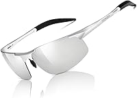 Vista 11 de Gafas de sol polarizadas deportivas para hombre que conducen gafas de sol de protección UV con marco metálico para hombres 8177