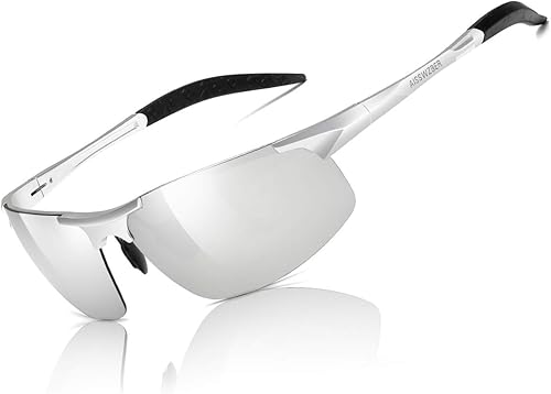 Miniatura 11 de Gafas de sol polarizadas deportivas para hombre que conducen gafas de sol de protección UV con marco metálico para hombres 8177