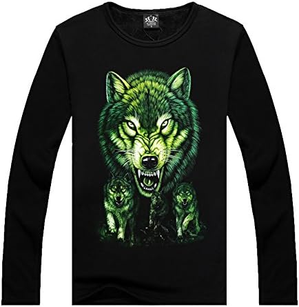 Wolf Pack Personalized Sweatshirt Crew Neck Fleece Pullover Shirts For Men M