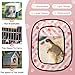 WAKERUG Foldable Pet Playpen, Portable Dog Cat Kennel Cage, Indoor/Outdoor Pop up Pet Tent Fence, Rectangle Delivery Room Pets Tent for Puppy Dog Kitten Cat, Pink WAKERUG Foldable Pet Playpen, Portable Dog Cat Kennel Cage, Indoor/Outdoor Pop up Pet Tent Fence, Rectangle Delivery Room Pets Tent for Puppy Dog Kitten Cat, Pink