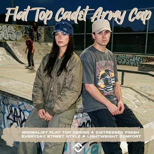 Image of Funky Junque Vintage Newsboy Cap, Women's Cadet Cabbie Hat | Cadet cap with vintage distressed look for casual outings, fall layering, denim looks & gifting