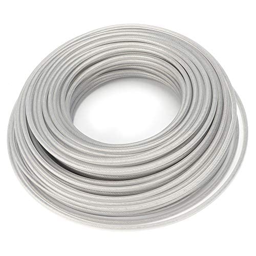 Saif Agro Emas 3mm Round Trimmer Wire Rope | 38 Meters Long | Built-in Steel Wire Core | Heavy-Duty Nylon Material | Low Noise Performance | Versatile Fit for Brush Cutters, Grass Cutters