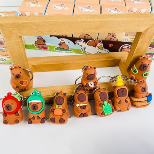 Chaveiro bonito do Capybara, chaveiro do Capybara - Pingente de Capivara Boneca Engraçada | Capivara