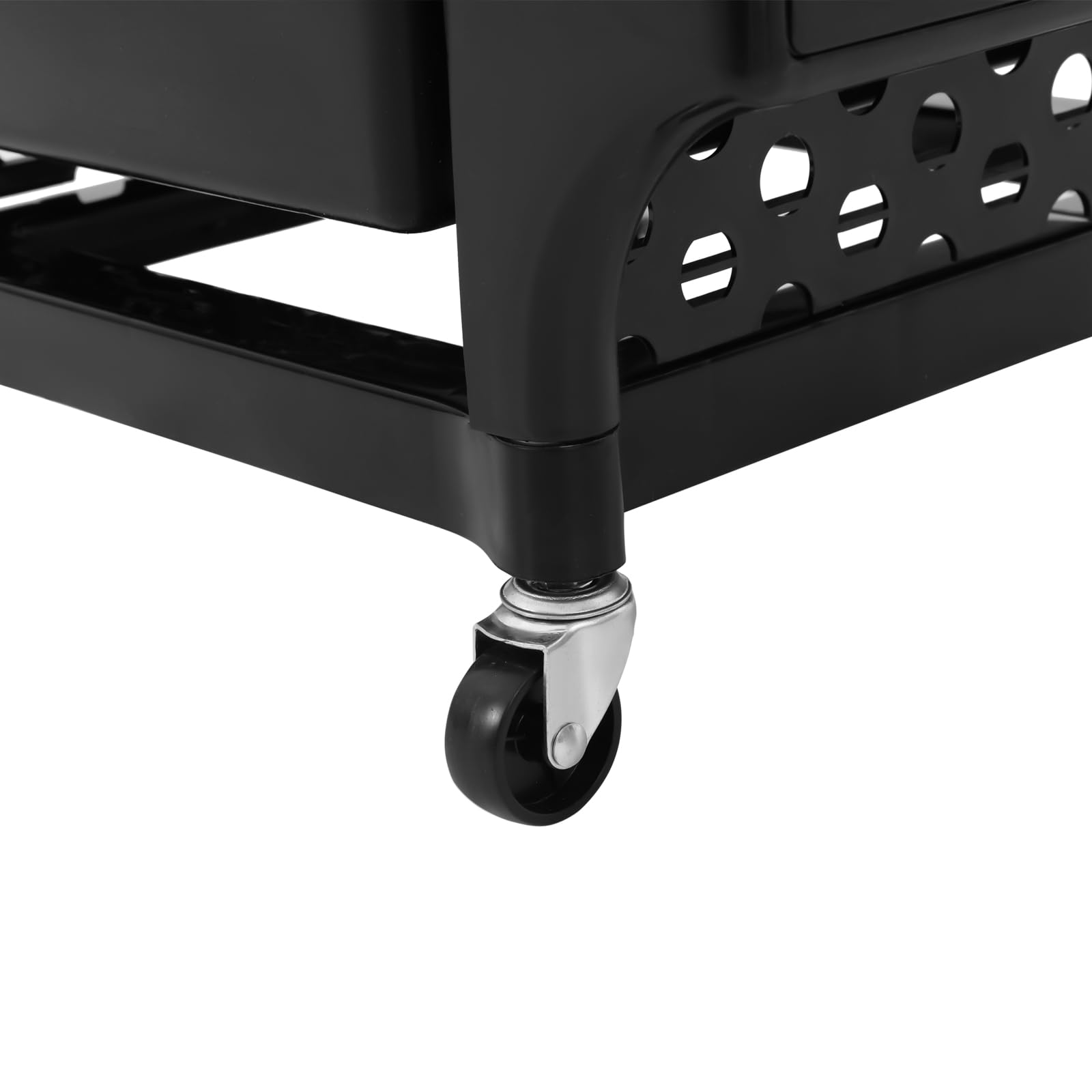Carro de peluquería con 4 cajones, carrito de salón con cesta lateral para peluquería, peluquería, peluquería, peluquería, 52 x 44 x 79 cm, color negro (4 cestas laterales)