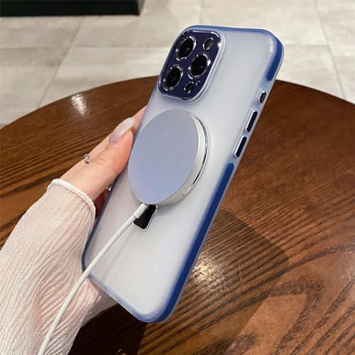 Étui magnétique iPhone 15 Pro Max violet en finition mate premium