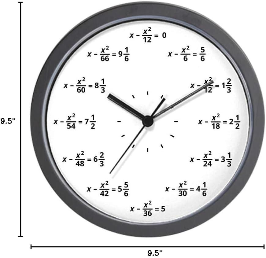 CafePress Math Clock 10" Wall Clock for Livingroom, Kitchen, or Office
