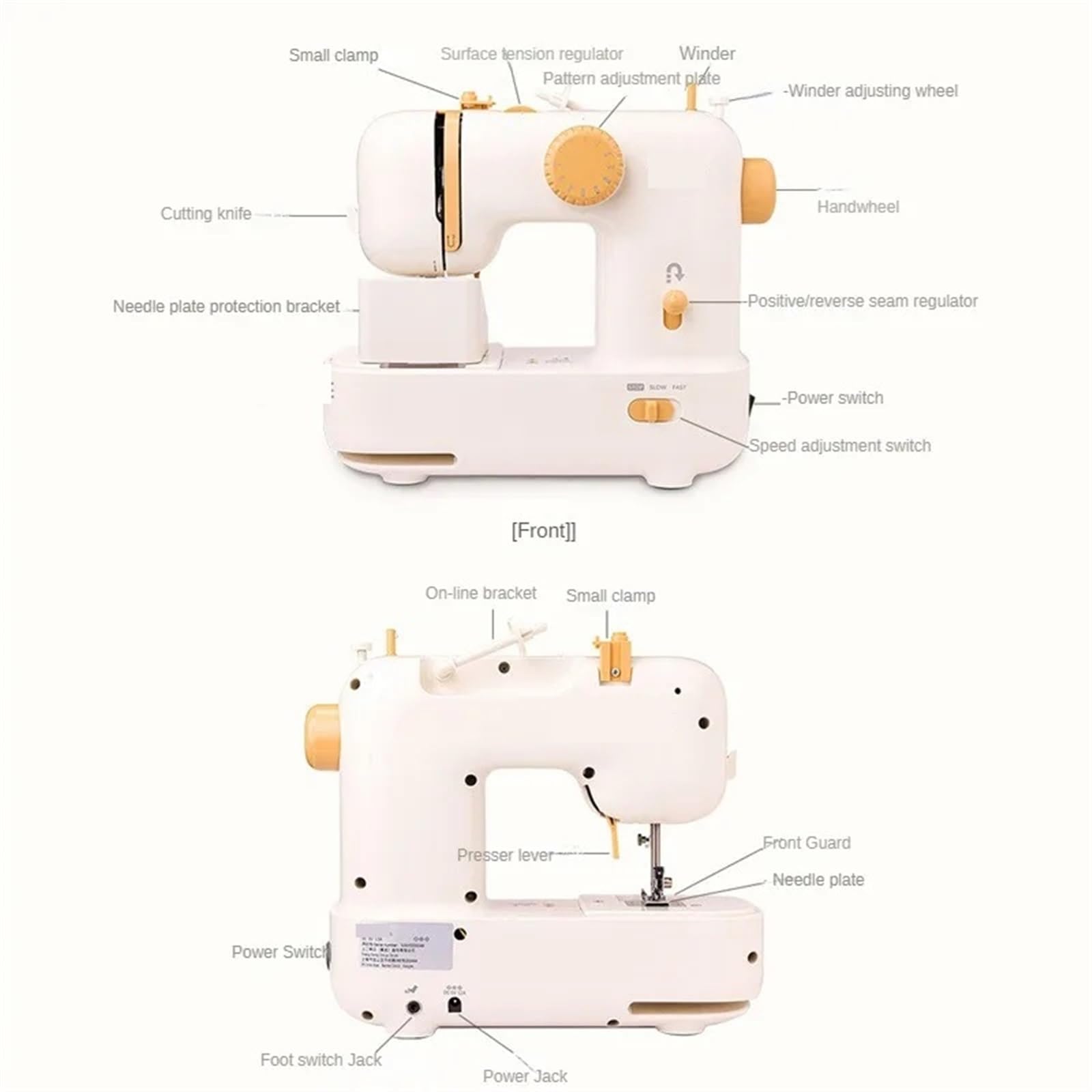 Máquina de Coser, pequeña máquina de Coser eléctrica de Escritorio, máquina de Coser de Pedal para Bordados Hechos a Mano (Azul M)