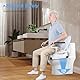 NIdreamCE Toilettensitzerhöhung Mit Armlehnen-WC Sitzerhöhung 15 cm Erhöhung für Senioren und Menschen mit eingeschränkter Mobilität - Drehbarer Griff für einfachen Gebrauch