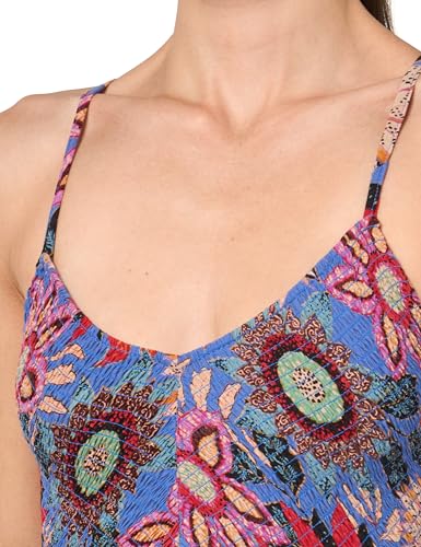 Image of Angie Women's Angie Women's Printed Deep V Smocked Bodice Dress
