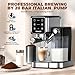 TENKER Espresso Machine 20 Bar, Cappuccino Machine with Automatic Milk Frother, Latte Machine in Stainless Steel Design, 1350W Touchscreen Coffee Maker for Home and Office (Silver)