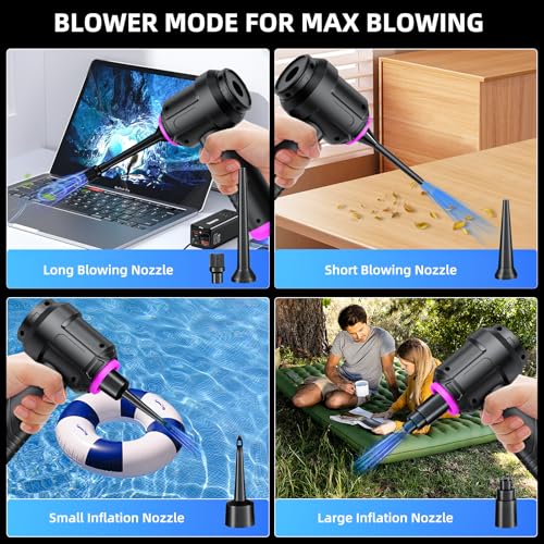 Kimdog Cordless Vacuum Cleaner - 22000PA Handheld Car Vacuum, 4-in-1 Portable Mini Air Duster Rechargeable, 3-Speed Small Powerful Gadgets & Gifts, for Home, Office, Mattress, Carpet, Pet (Black)