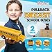 Pullback Diecast School Buses - 2 Pack - Yellow Metal Toys with Write-On Surfaces - Perfect Party Favors, Gifts, and School Memories for Little Boys and Girls - 5 Inch