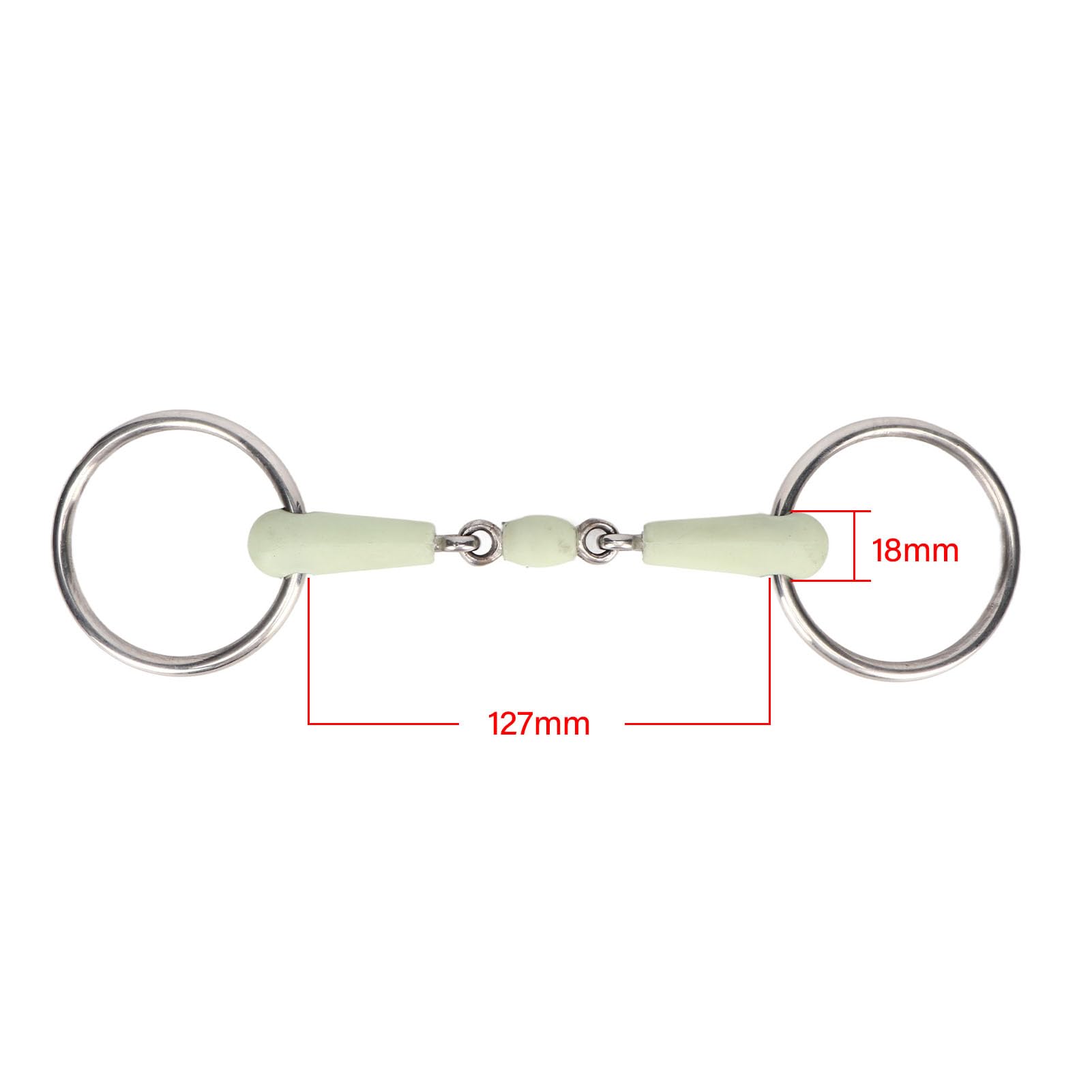 Filetto Ad Anello, Filetto a Bocca con Rullo in Gomma in Acciaio Inossidabile, Filetto a Bocca di Cavallo al Gusto di Mela, Filetto Ad Anello Sciolto, O Ring per Equitazione