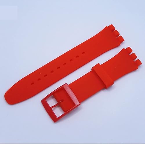 Vista 64 de Lijinlan Correa de silicona de repuesto para Swatch de 0.669 in, 0.748 in, 0.787 in, correa de reloj impermeable para Swatch