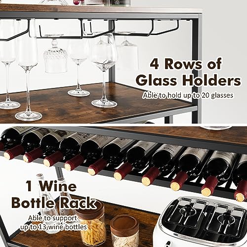 Giantex Industrial 4-Tier Wine Rack Table