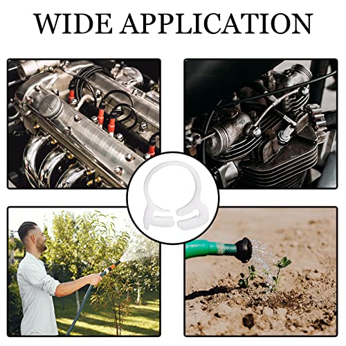 Zovfam 0528BSKK8Z60P 60 Pcs Heavy Duty Snap Grip Hose Clamps 8 Kinds White Double Gripping Nylon Hose Clamps Assortment Kit thumb #7