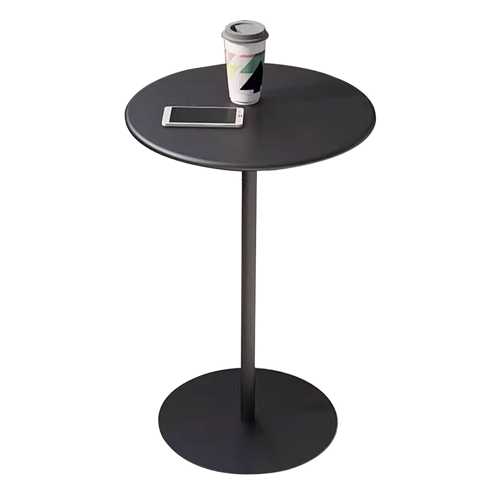 SWENEEN High Bar Table Bistro Table Metal Dining Table Coffee End Table Small Side Table For Living Room Bedroom-Bar Table Cocktail Bistro Pub Table High Top Table With Black Rou,48x48x72cm