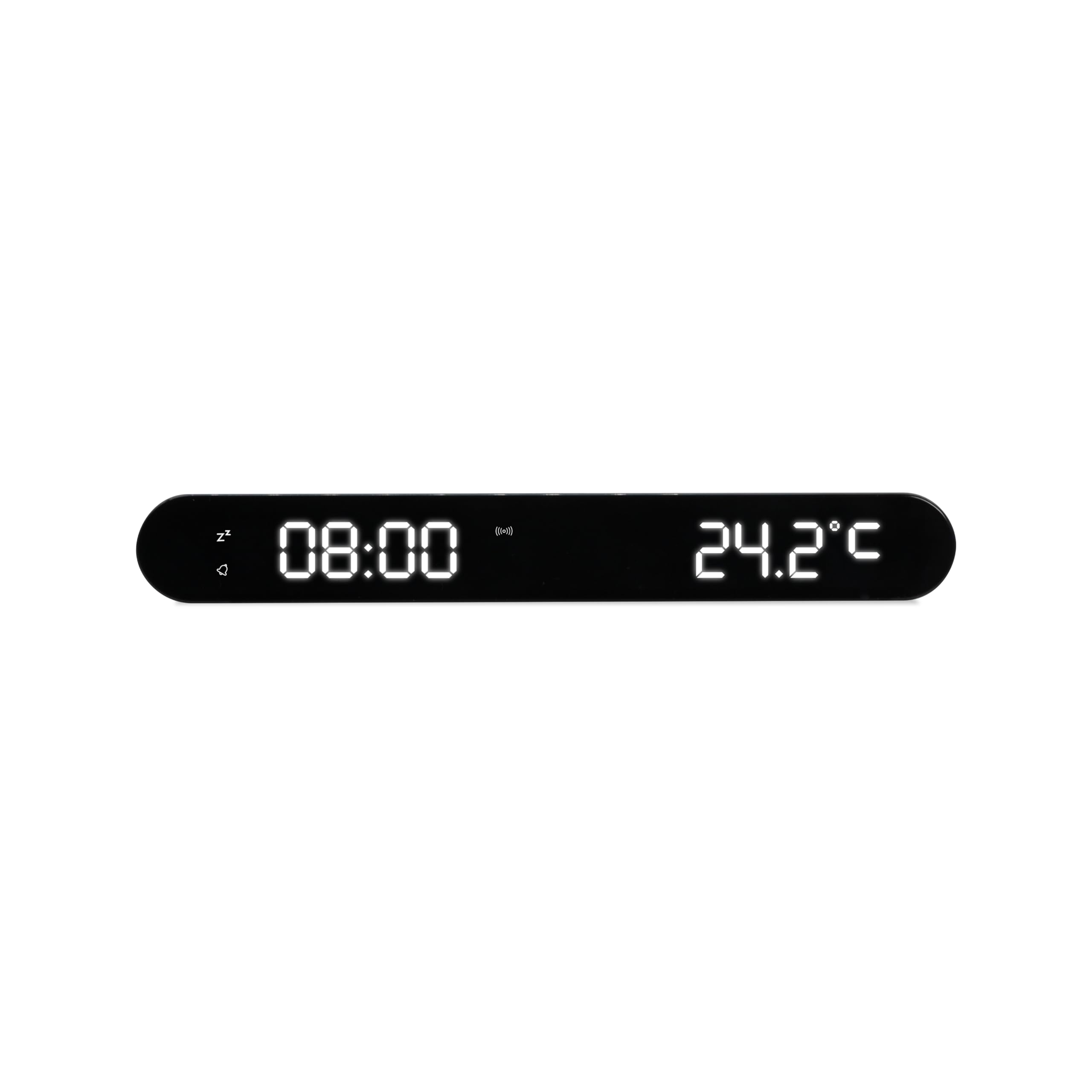 MOOOV 477349 Budzik ładowarka indukcyjna 15 W i port USB-C - wbudowana temperatura - efekt drewna
