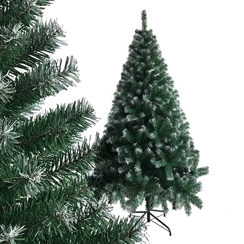 Künstlicher Weihnachtsbaum, hohe Qualität, mit Metallsockel, für Haus, Büro, Partydekoration, mit 650 Zweigen, einfache Montage, Weiß