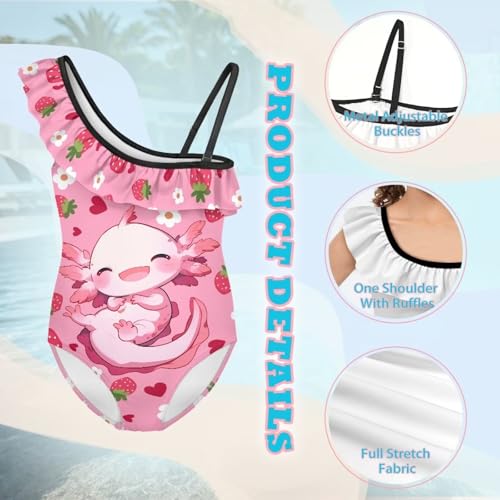 Yzaoxia Girls Swimsuit One Piece Bathing Suits for Kids Tankini Swimwear Tummy Control Swim Wear 3-14Y3