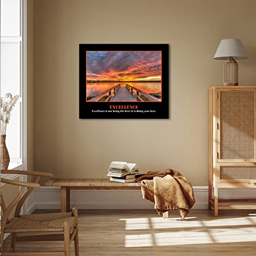 KREATIVE ARTS Excellence Canvas Quotes Art - Inspiring & Motivational Wall Prints Decor for Home & Office - Engaging Design with Uplifting Messages - Ideal Gift for Success Seekers 20x24inch by KREATIVE ARTS - Used condition - Image 4