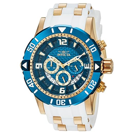 Invicta Men's Pro Diver Stainless Steel Quartz Diving Watch with Polyurethane Strap, Two Tone, 24 (Model: 23707)