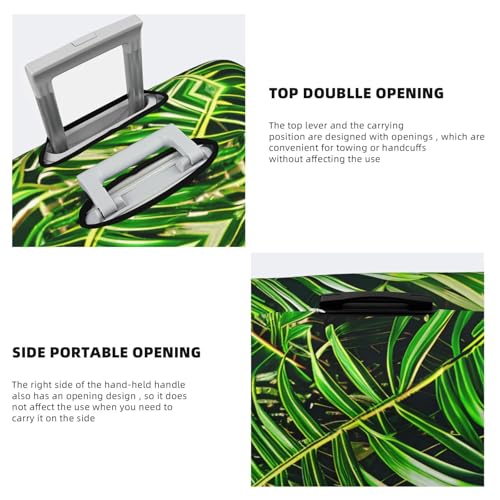 Palm Tree Green Leaves Print Luggage Suitcase Cover Protector Luggage Washable Covers With Concealed Zipper4