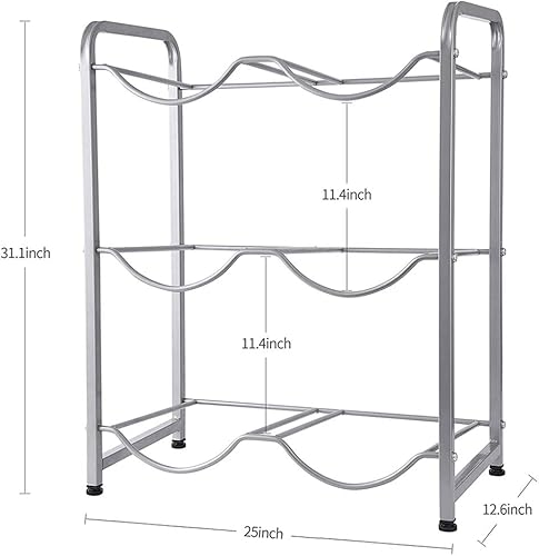 Miniatura 5 de Jarra para botella de agua de 5 galones, soporte para botella de agua de 5 galones, soporte para botellas de agua de 3 niveles para dispensador de