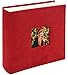 Golden State Art, Wedding Family Baby Holiday Photo Album Christmas, Vacation, Anniversary Photography book for 200 4x6 Pictures Pockets with Memo, 2 Per Page Large Capacity Red Fabric Cover