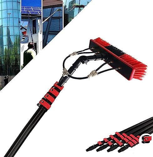 Retractable High-Altitude Cleaning Window Cleaning Brush Solar Panel Cleaning Brush Window Cleaning Pole Water Fed Brush Professional Window Cleaning Tool for Cleaning Home Glass Cars 50cm B