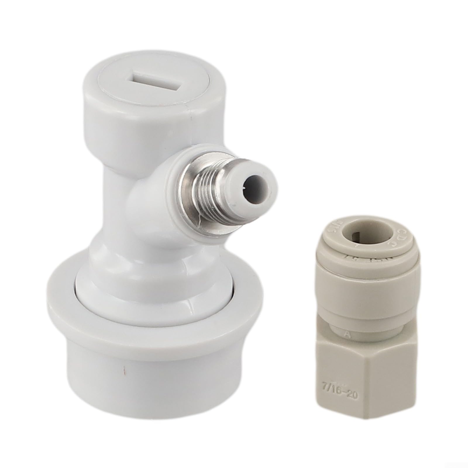 Capuchon de carbonatation pressé de 5/16" avec connecteur poussoir de déconnexion à bille