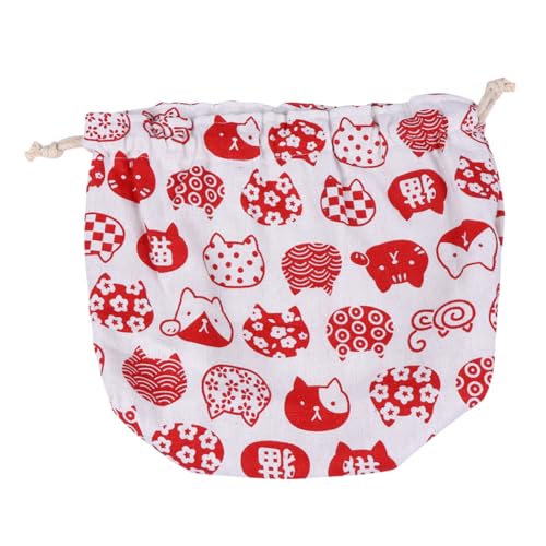 CIYODO Bolsa para Almuerzo Japonesa Doble Capa Gruesa de Algodón y Lino con Diseño Ligera y Portátil para Oficina Picnic y Trabajo Bolsa Multifunción para Comida y Compras