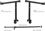 Keyboard Stand Extension Adapter, L Shape Keyboard Stand 2 Tier Riser Adjustable Height 42‑75cm Width Adjustment Universal Second Tier Stand for Electronic Piano